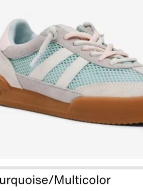 *Never Worn* Steve Madden VERDICT Turquoise & Light Pink On Heel  Mesh Sneakers.
